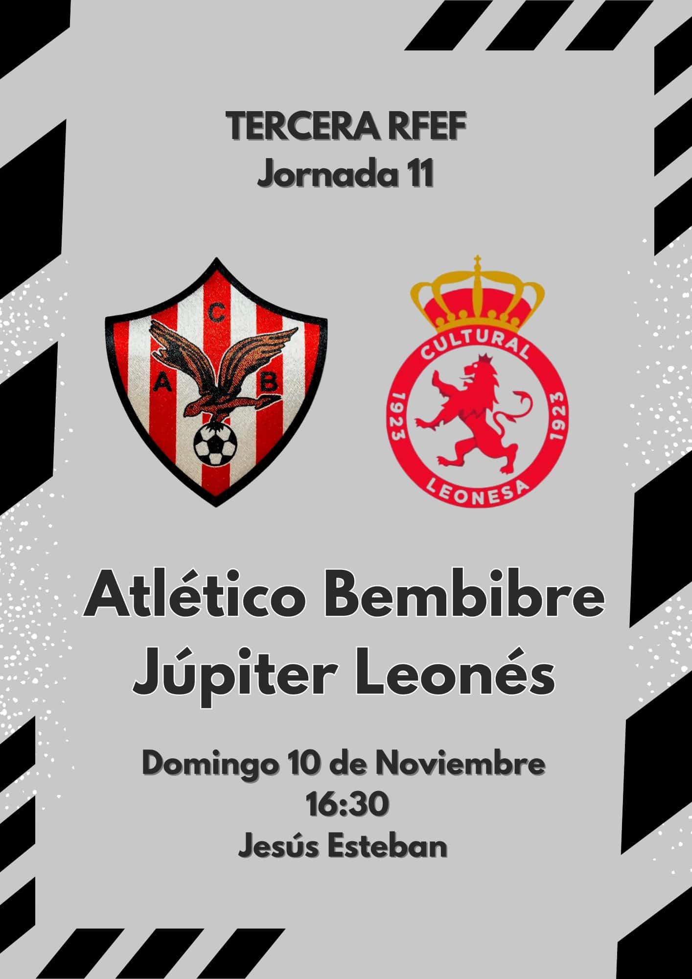 Atlético Bembibre vs Júpiter Leones cartel